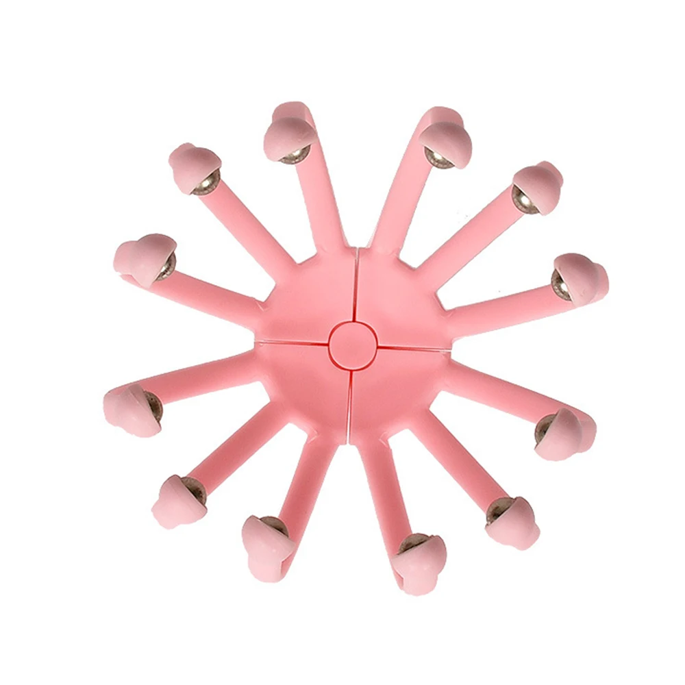 
Novelty new gift convenient customized healthcare modern printed logo grip handheld plastic hair scalp massager 