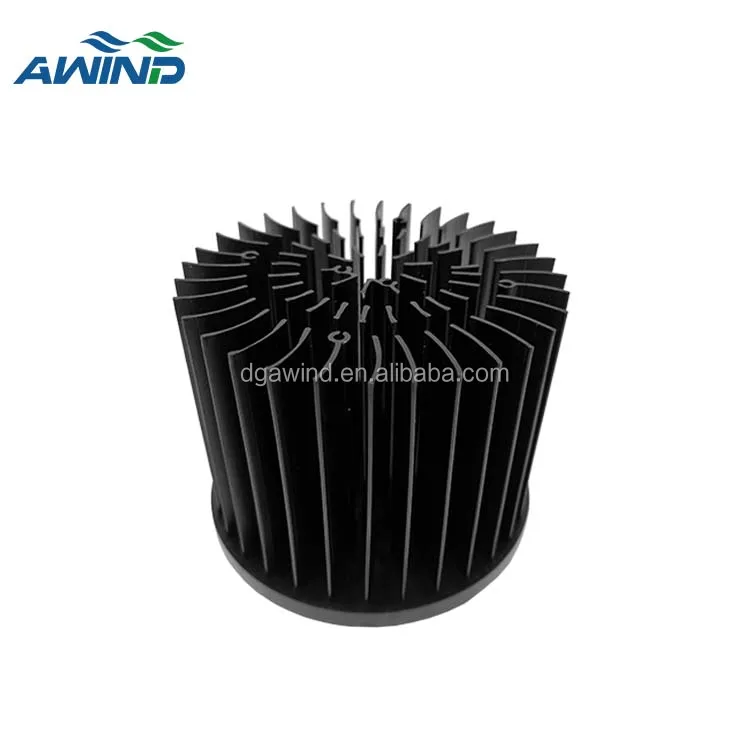 Aluminium cylindrical heat sink 90mm x 90mm heatsink 100w dissipatore di calore 100 mm for cxb3590 disipador redondo
