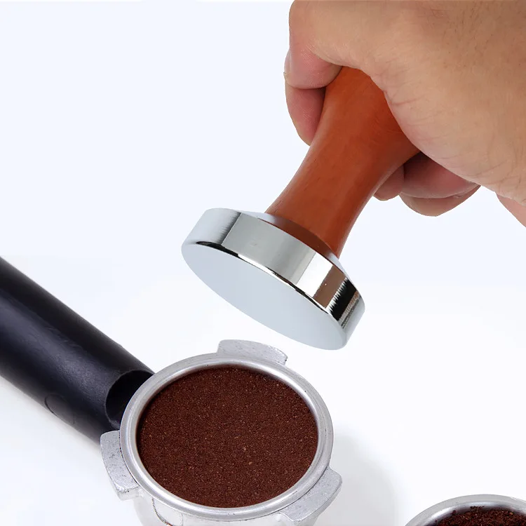 Cafe Accessories Coffee Tamper Coffee Distributor S49/51/53/58mm Coffee Hammer Tamper Espresso Press Force Powder Tamper