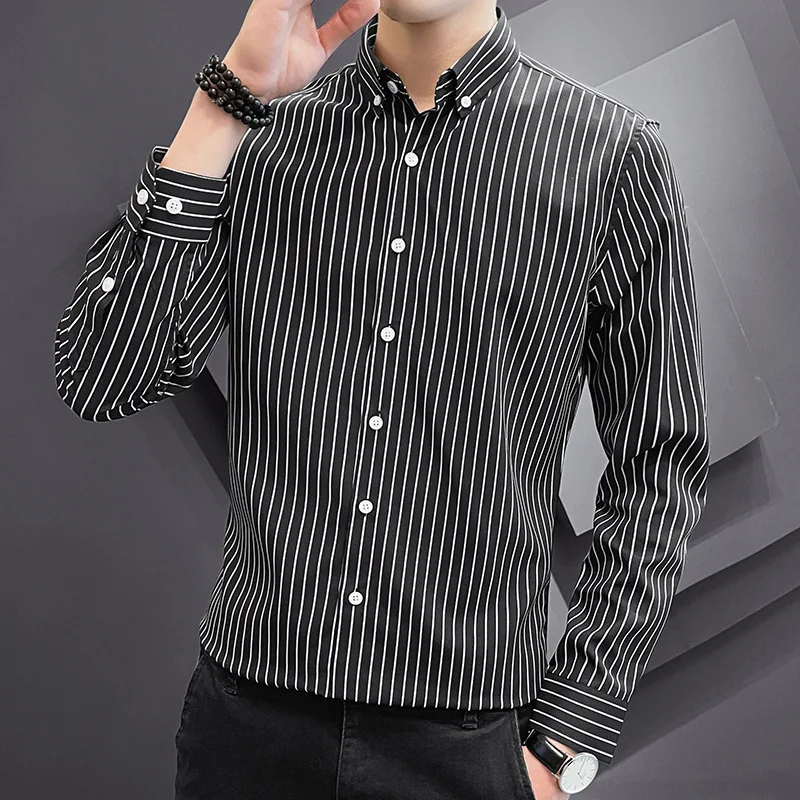 Long Sleeve Non Iron Dress Shirt Formal, Plain Casual Embroidered Logo Customized Shirts Solid Slim Fit Mens Dress Shirts/