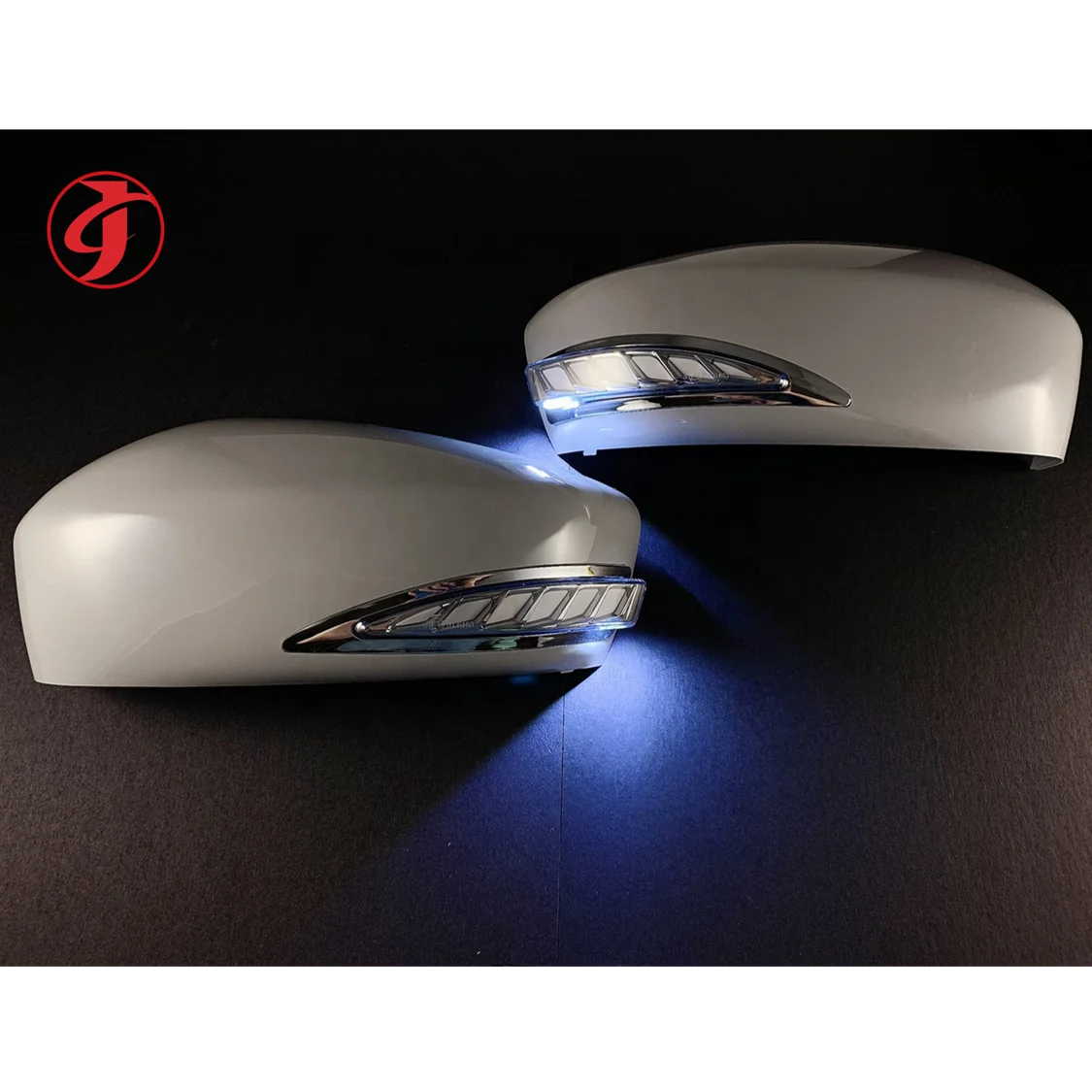 Высококачественная крышка автомобильного зеркала с ходовым сигналом для MAZDA 3 AXELA V.3 2013-2019 (серебристый хром)