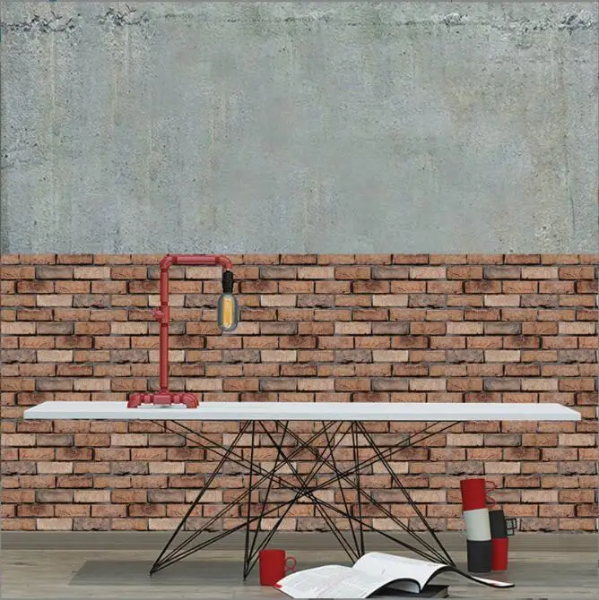 3d brick stone self adhesive pvc wallpapers for lobby