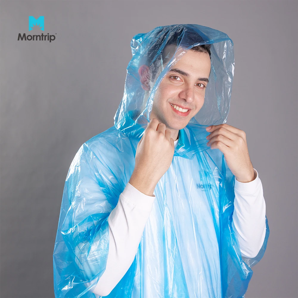 
Morntrip Rain Poncho Professional Manufacture Disposable Fashion Rain Coat Waterproof Adult 