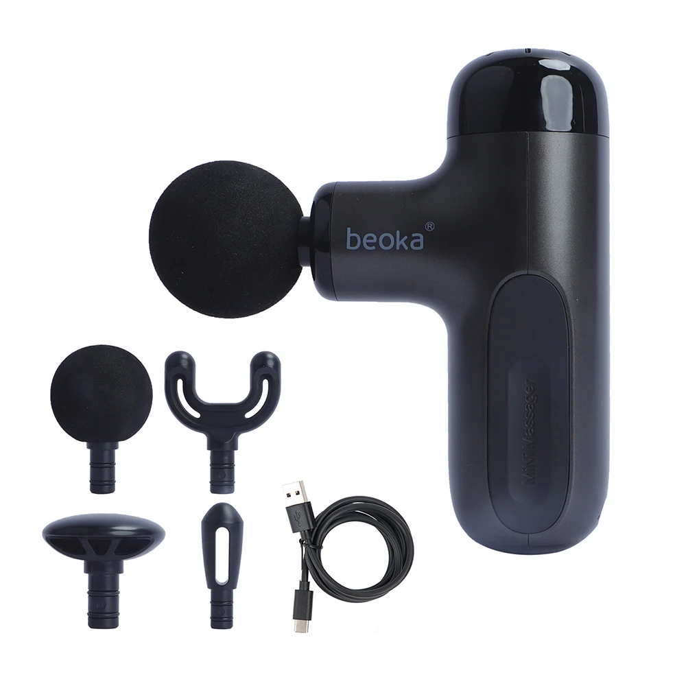 Beoka facial gun massager small portable pocket mini heated massage gun hot with case