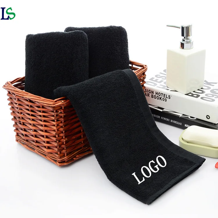 custom logo soft hairdressing white quick dry face hand cotton towel for hair salon