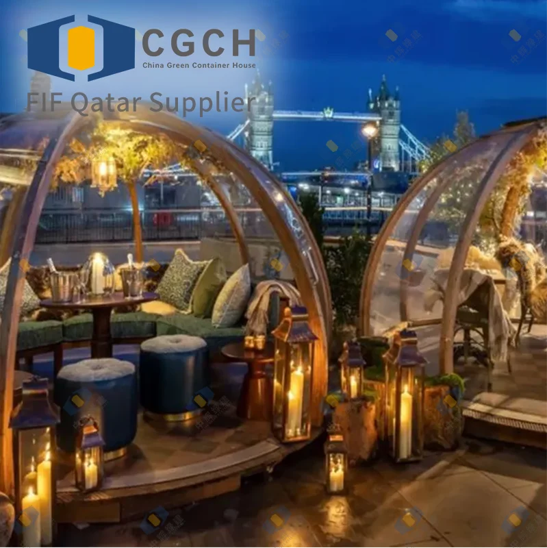CGCH высокая прочность и ударопрочность 360 панорамный обзор прозрачная купольная палатка для отеля пузырьковая
