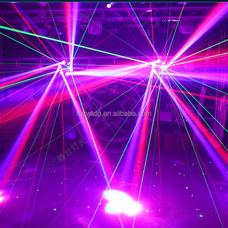 6 Head LED Colorful Moving Head Laser Lights Magic Ball Party Stage Lights Mini Disco Led Lamp