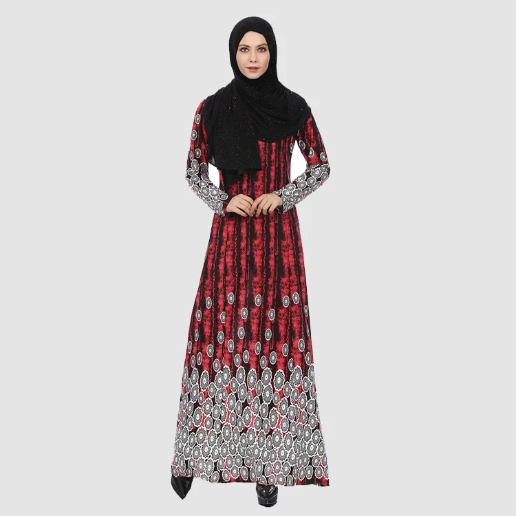 
0490 MuslmQLO high quality printing beautiful abaya dubai designs 2020 with stones 