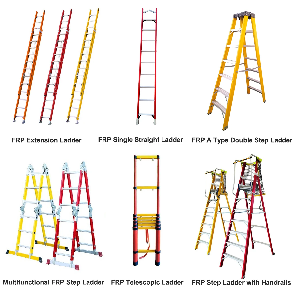 High Quality Fiberglass Fire Escape Ladder combination Extension Step telescopic Ladders
