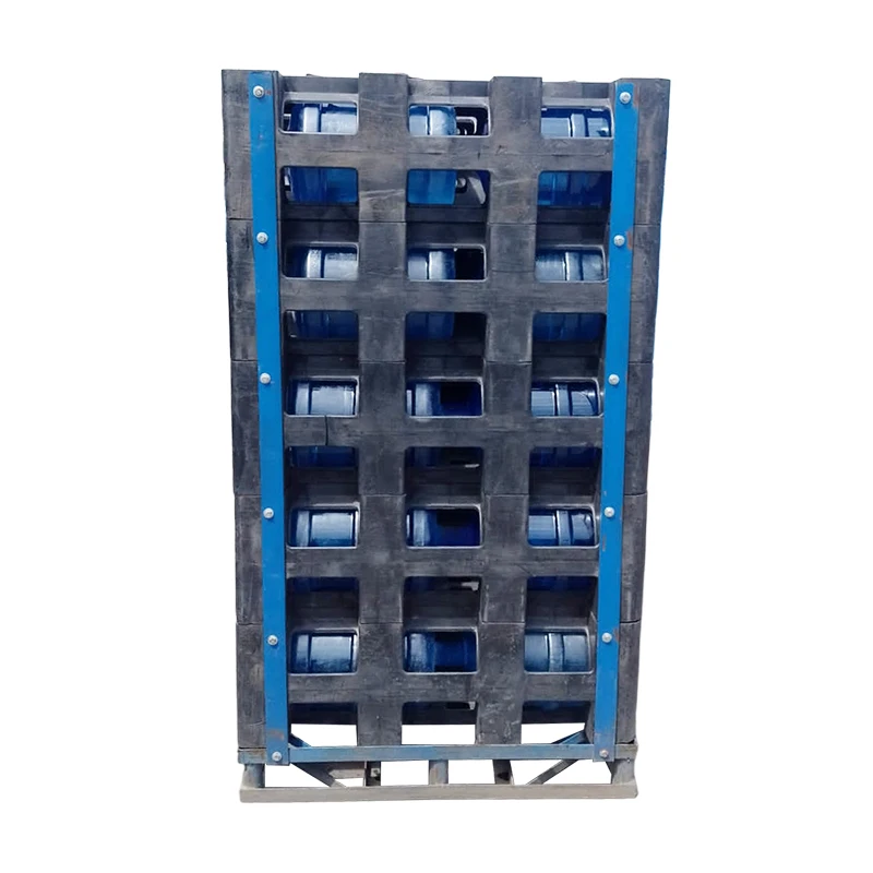 Tremendous stackability Plastic HDPE 3 Pocket 5-Gallon Modular Racking System Water Bottle Storage Holder Rack For Transport