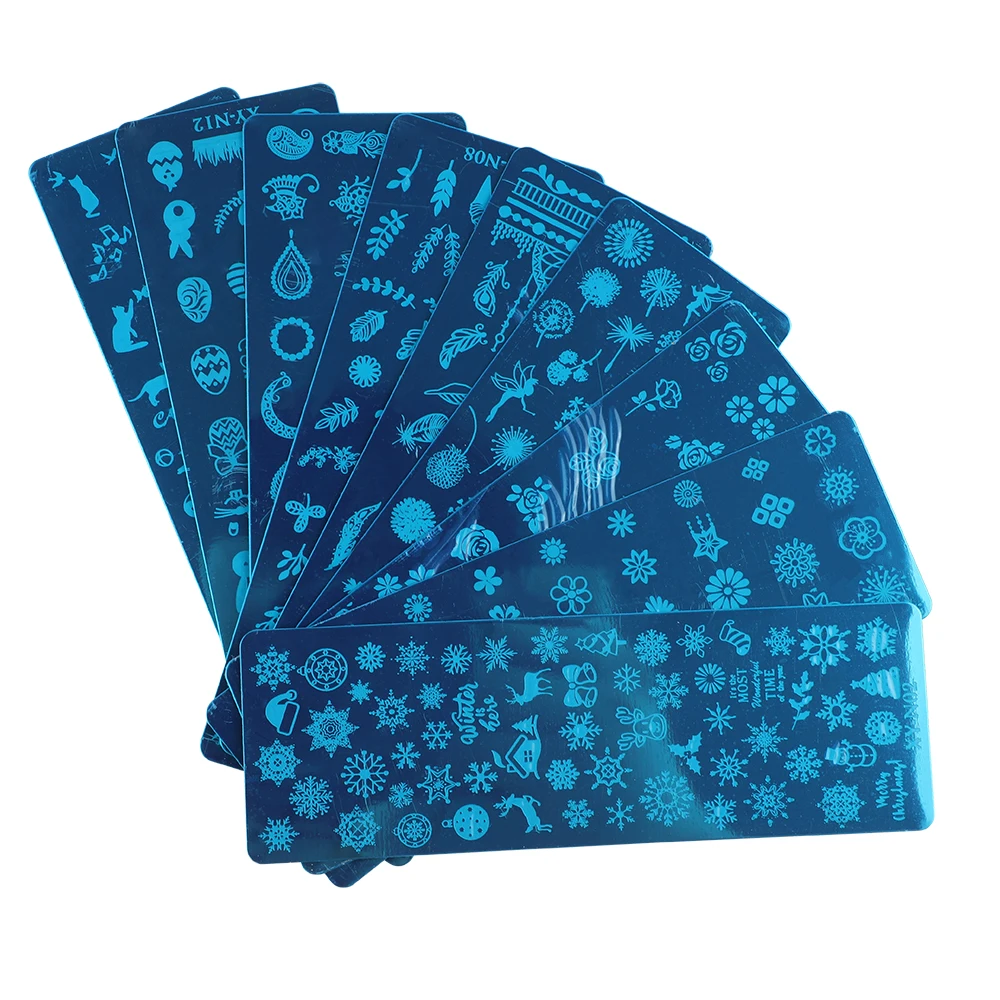 12*6cm Stainless Steel Nail Art Design Stamping Template Nail Polish Pattern Seal Mold Nail Art Gel Design Plate