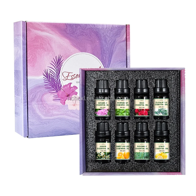 Manufacturer Fragrant Factory Natural Essential Oil Set 10pcs Kit 5ml Body Massage Fragrance For Soap Making Aroma Organic Oils