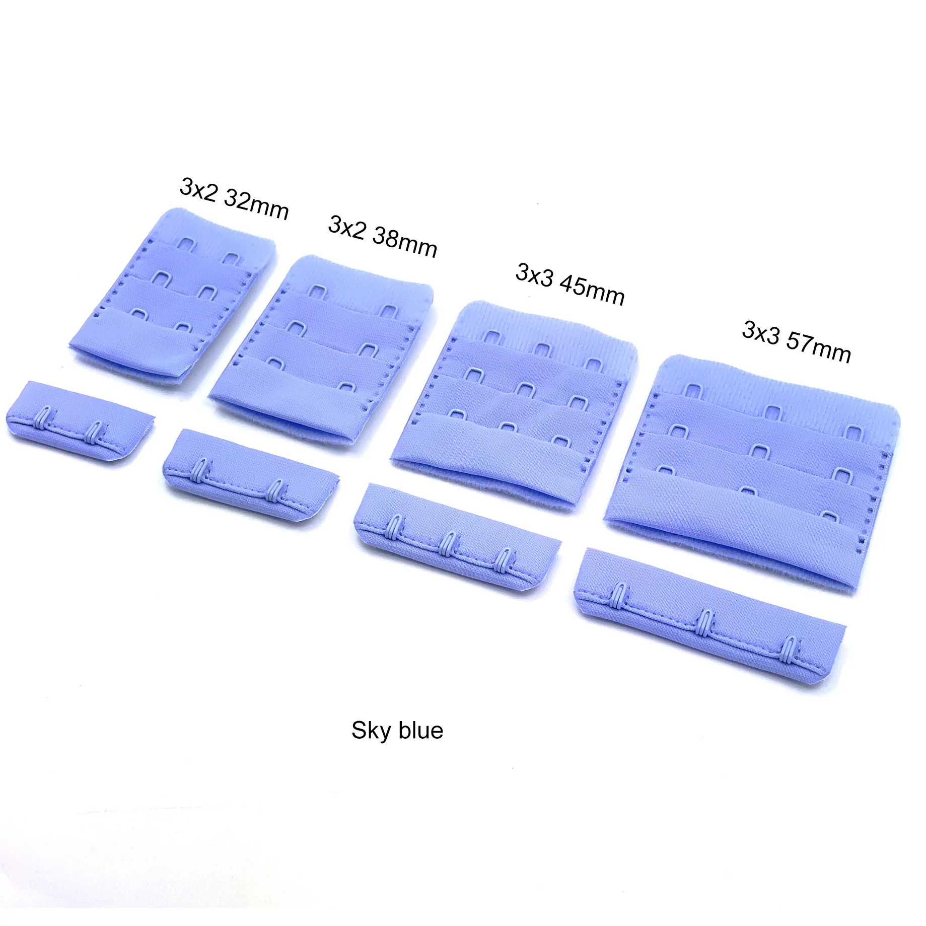 Bra back fastener bra strap hook and eye closure