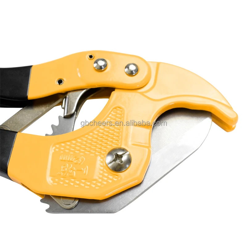 Industrial 42mm Straight Edge Blade Ratcheting Plastic PVC Rotary Pipe Cutter Manual Cutting Tool