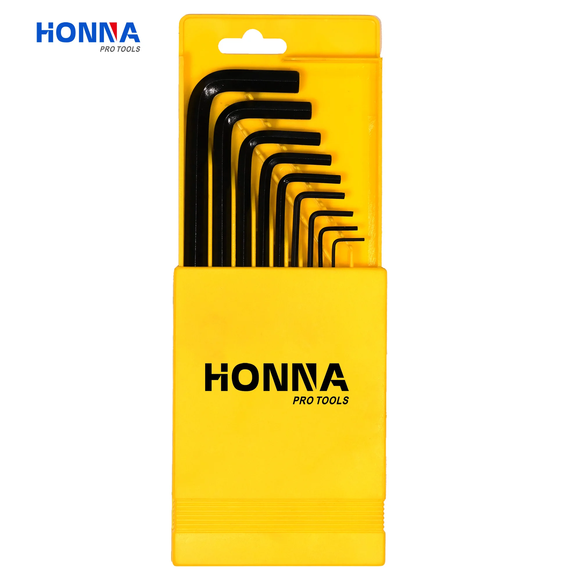 9pcs Box-Packed Industrial Grade Metric SAE Star Torx Hex Key 1.5-10mm Allen Wrench Tool Set in Steel