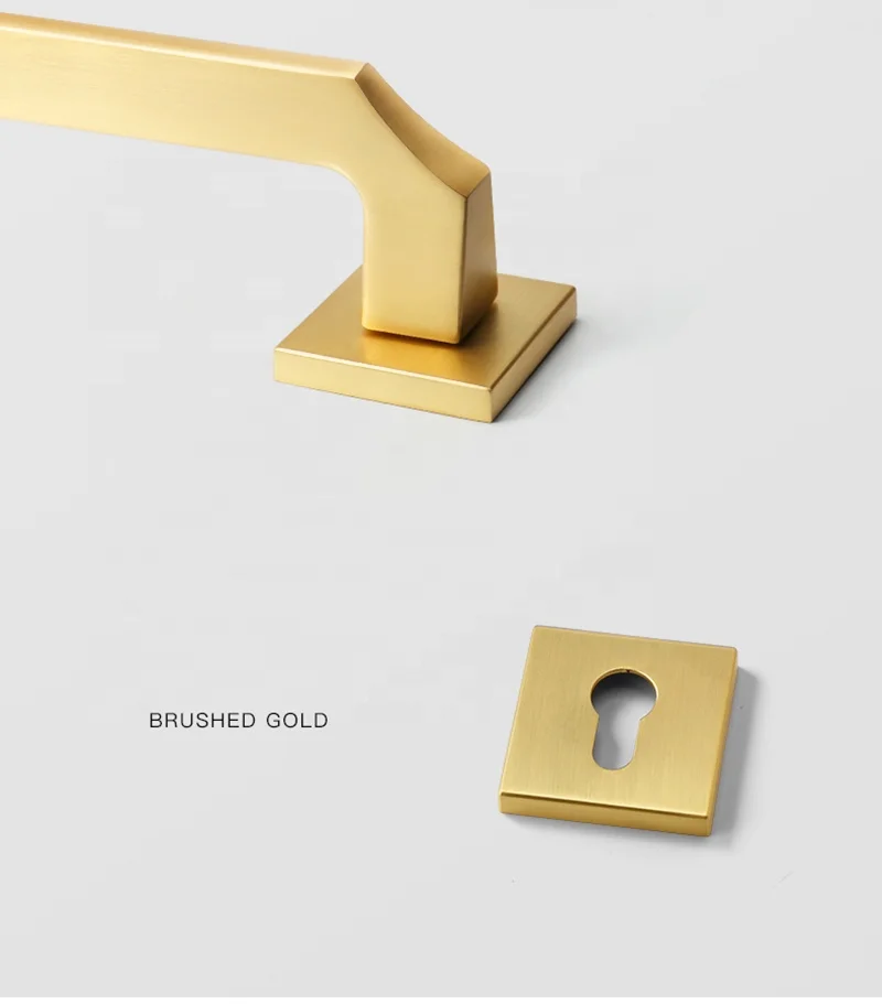 Simple Modern Door Hardware Gold Aluminum Door Handle