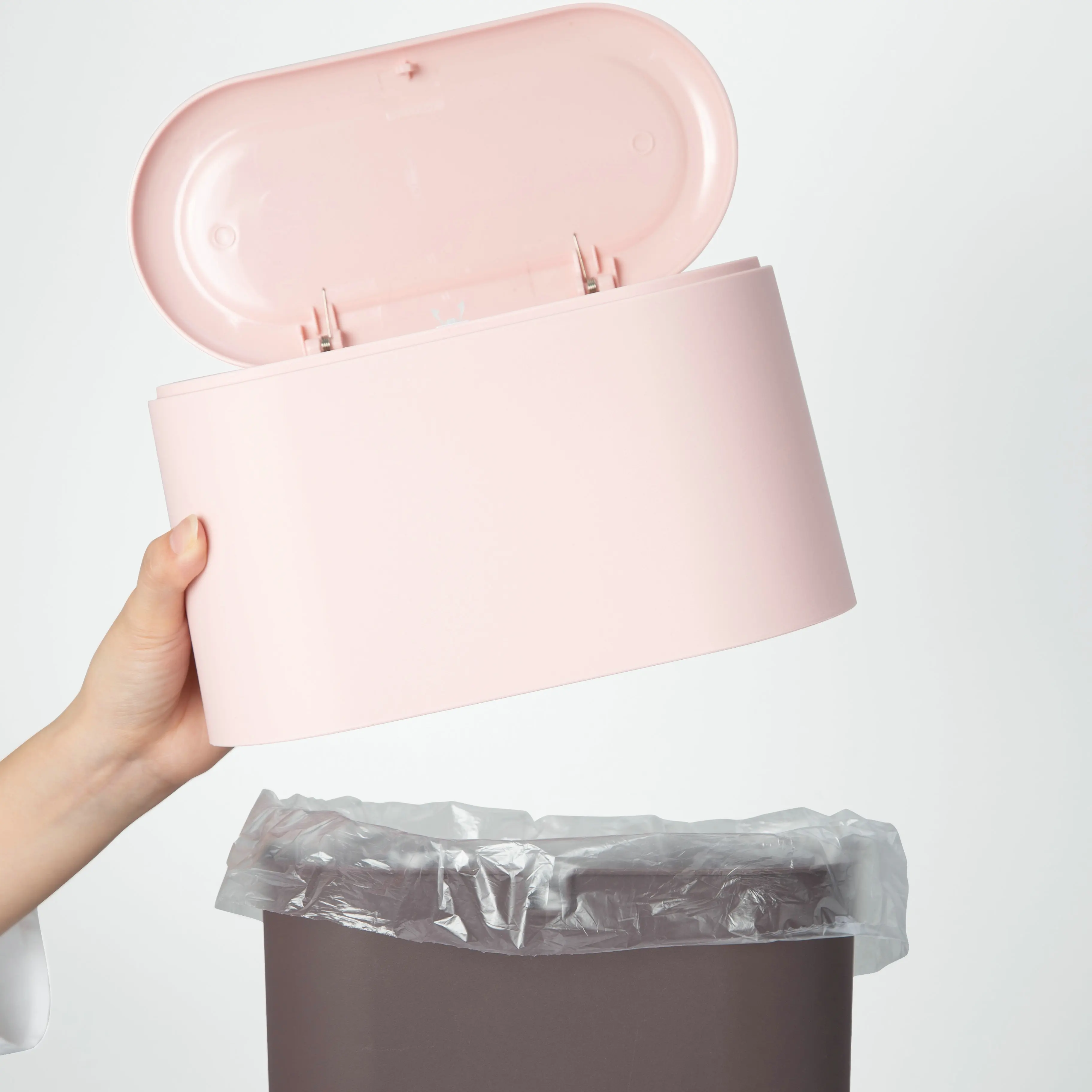 Small Office Counter Top Garbage Trash Bin Small Mini Desktop Waste Basket with Lid Kitchen Trash Can