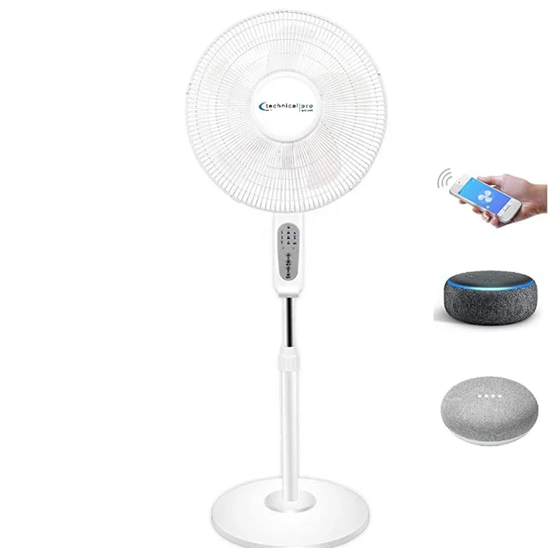 Pedestal Fan and Table Fan, 55W Stand up Fan with Remote Control, 4 Speed Oscillation Adjustable Height from 29 to 53 Inch,