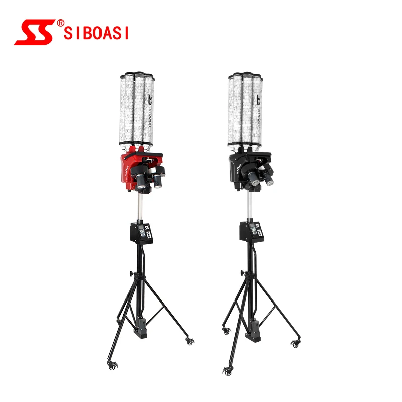 Automatic Remote Control S4025 Badminton Serving Machine Siboasi Shuttlecock Launcher Feeder Machine