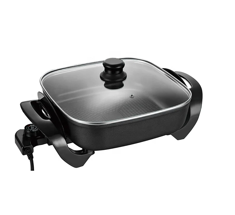 Aluminum Non-stick  Electric Frying Pan with Hot  Pot Smokeless