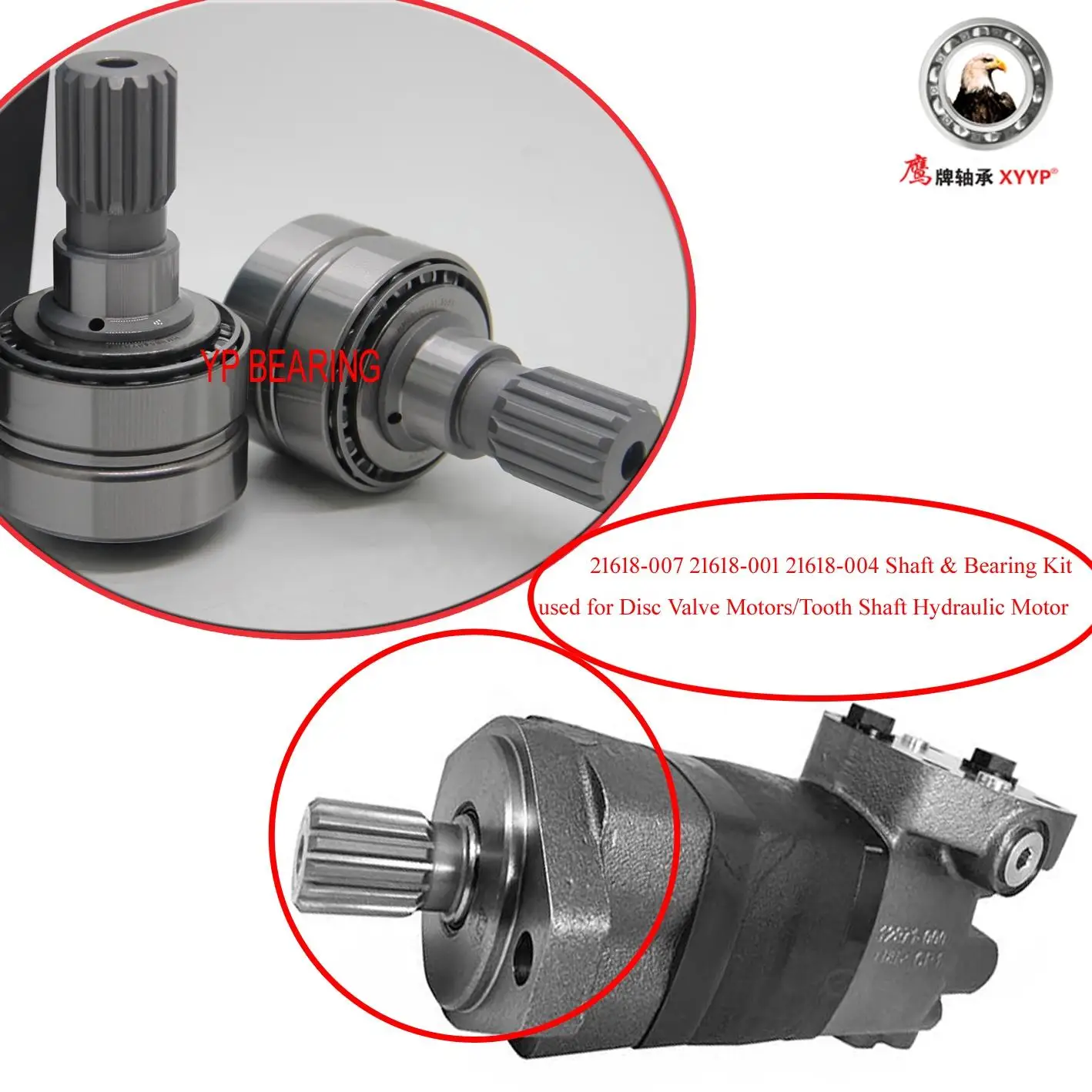 High Quality 21618-004 Char-Lynn shaft and bearing assembly for Eaton hydraulic motor part