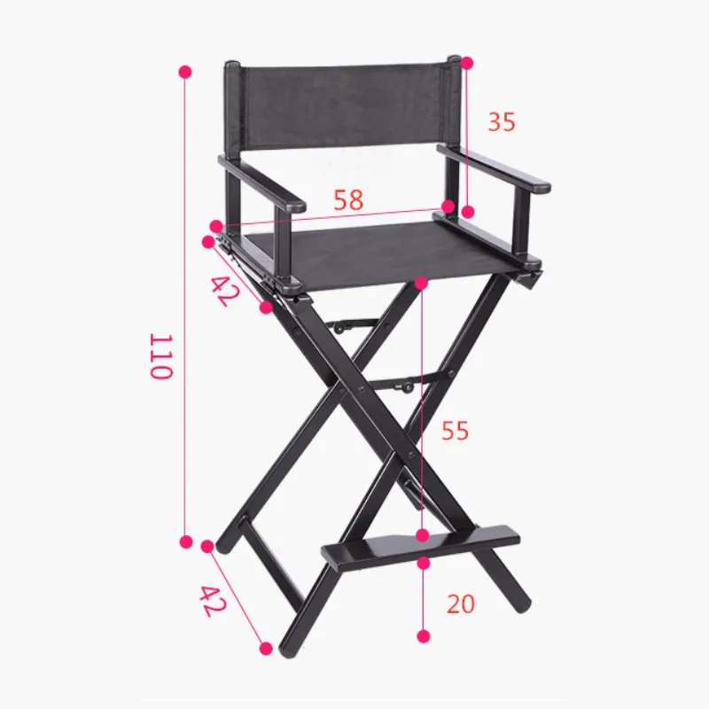 Aluminium Frame Director Chair Portable Folding Makeup Chairs Out door  folding beach chair