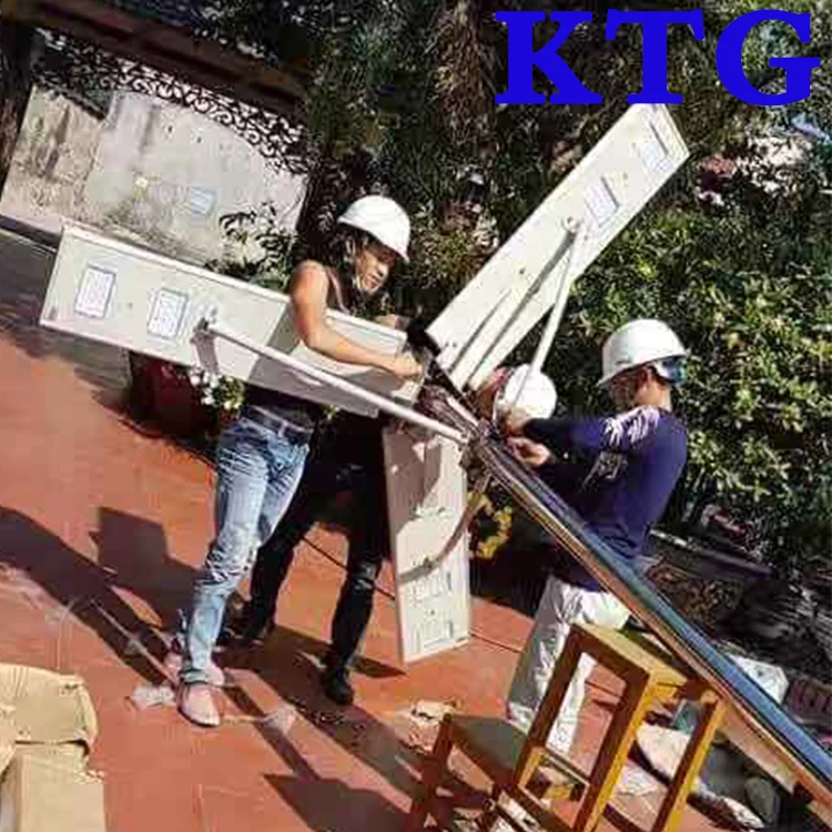 IP65 CE ROSH round solar pole light farola solar de calle 80w 50w 30w all in one solar street light bridgelux 12v 24v DC output