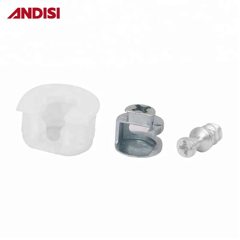 furniture screws connecting bolts 20mm White Brown Connector Housing Plastic With Ridge Rafix connector furniture connector