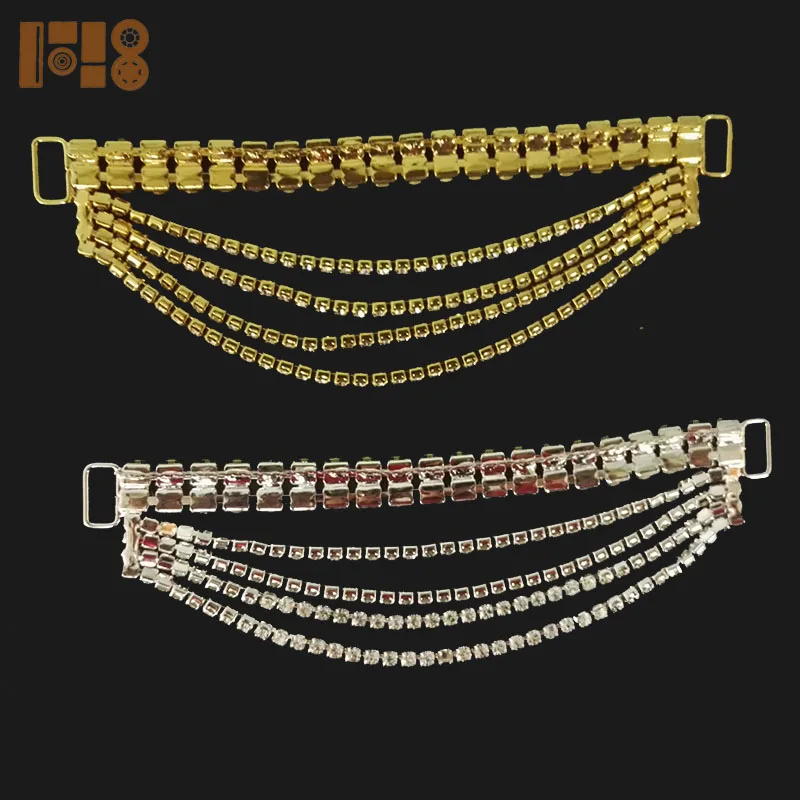 Custom size and design bikini connectors diamante rhinestone bikini connector for bikini accessories