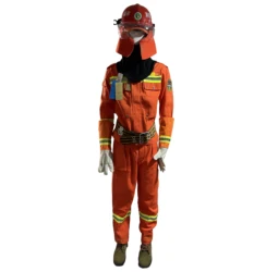 Factory Sell Orange Resistant Price FireFighter Fireman Suit Fire Safety Suit With helmet boots workwear uniform
