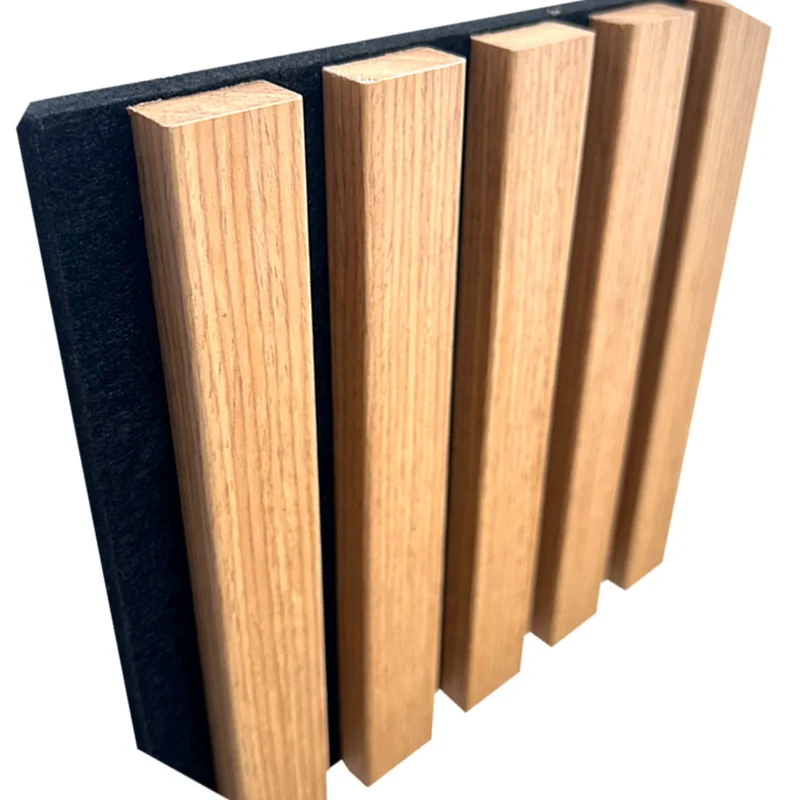 MDF Waterproof & Fireproof Acoustic Panels for Interior Wall Decoration Akupanel Wooden Sound Isolation Slat Wall Panel