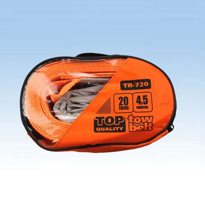20 Tons Car Tow Cable Towing Strap Rope with Hooks Emergency Heavy Duty 4.5m