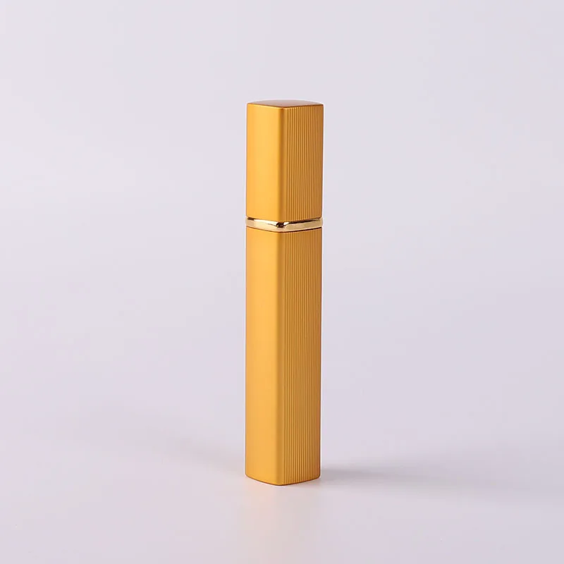 Manufacture Atomizer Perfume Bottles Empty Refillable Fine Mist Square 12ml Aluminium Glass Bottles