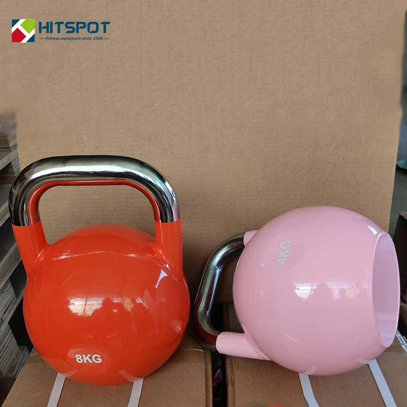 Free Weights competition steel Kettlebell set colorful 20kg 32 kg  40kg 50kg Gym Weights Strength Training cast iron kettlebell