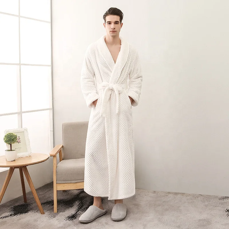 2022  Mens Fleece Robe Soft Light Hotel Bathrobe Bathrobe for women