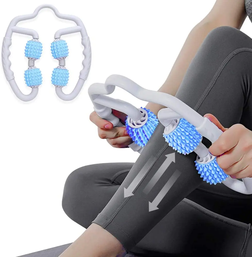 Galecon оптовая продажа ручной Йога 4 колеса роликовый массажер TPE ABS PP для рук ног шеи зажим