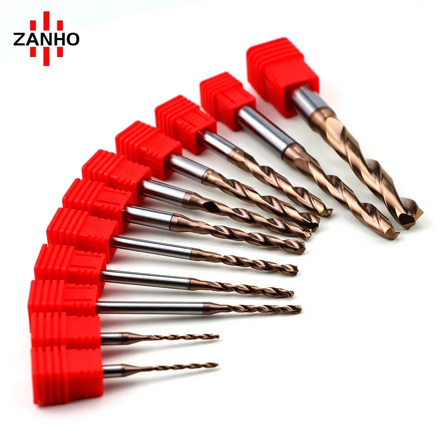 ZANHO HRC55 & HRC60 Solid Carbide Twist Drills (3D & 5D) for Wood Application