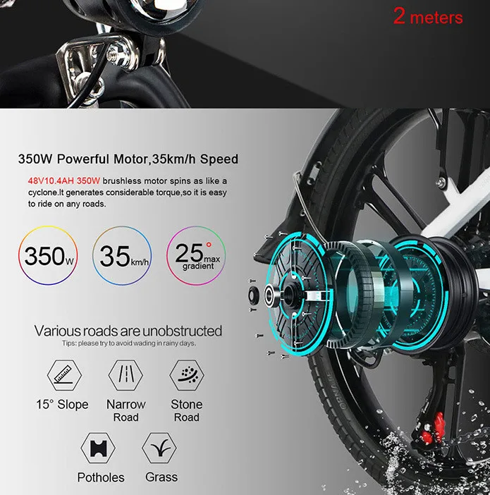 USA STOCK Electric Mountain E Bike 48V10.4AH Bicycles Powerful Electric-Bike