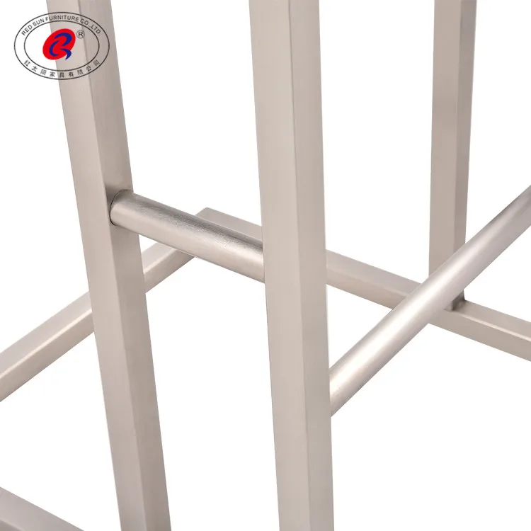 RED SUN 26 inches Two Bar Stool Counter Height Bar Stools with Footrest rectangular Backless Kitchen Dining Cafe Chair