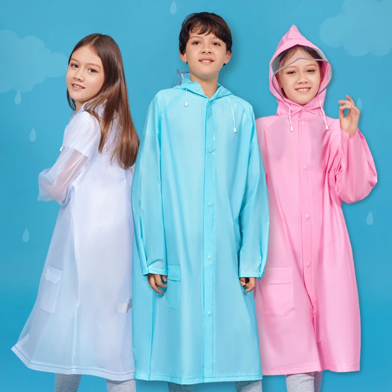 Wholesaler high quality eco-friendly PVC comfortable kids raincoat rain