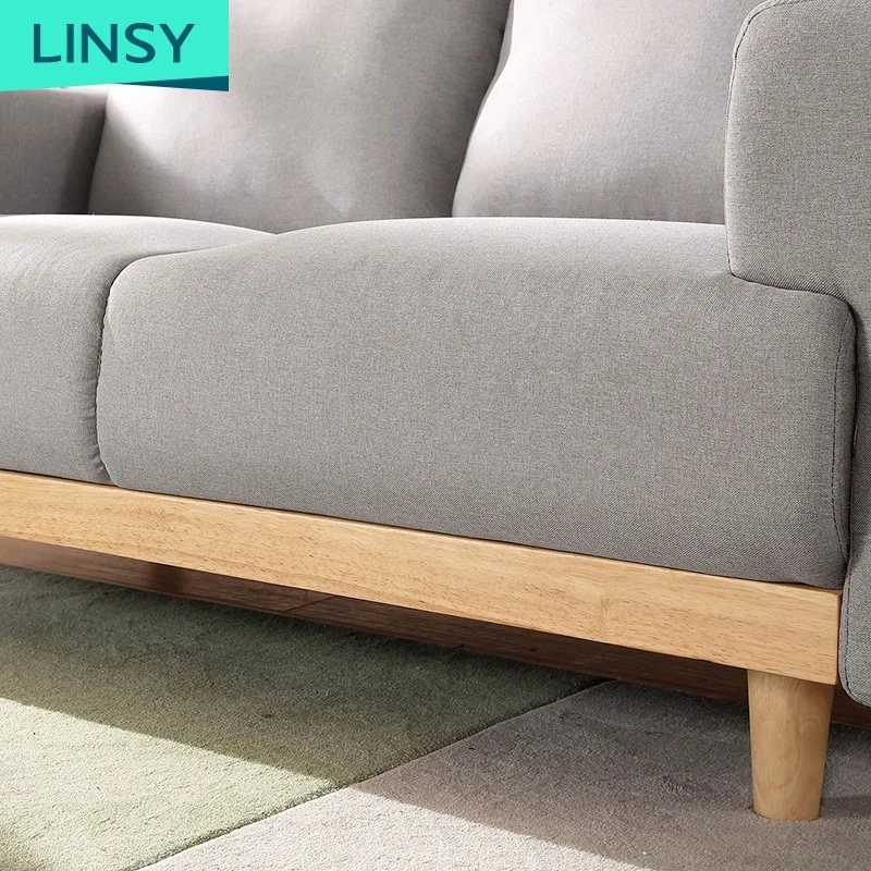 Современный тканевый диван Linsy для гостиной комбинированный угловой виллы в скандинавском стиле оптовая продажа мебель легкий роскошный LS075SF5
