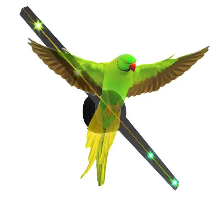 42cm HD Holographic Display Machine 3D Hologram Fan 2 blades Acrylic Virtual 3d Led Wall 3d hologram projector