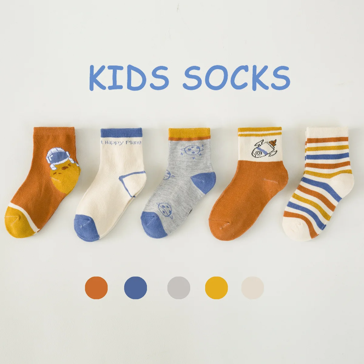 Новые детские мини-носки с героями мультфильмов, хлопковые носки средней длины