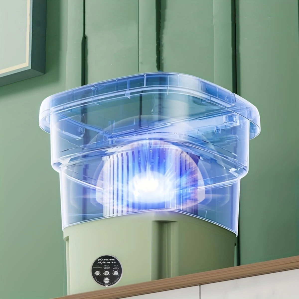 15L Aging Resistant Portable Mini Washing Machine 3 Operation Modes Electric New Condition for Home and Rental Housing