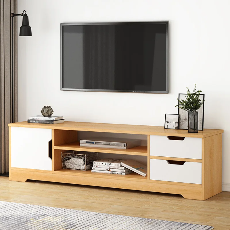 Modern minimalist living room bedroom small apartment simple Nordic TV cabinet coffee table combination set