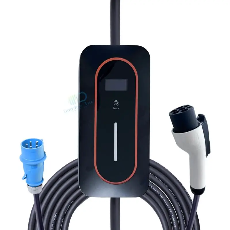 Accept OEM ODM Level 2 16A 32A 3.5kw 7kw GB/T Type 2 1 AC Home Portable EV Charger For EV Home Charing