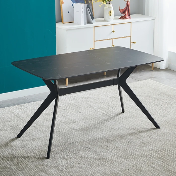 Manufacturer Direct Sets White Color Dinning Long Narrow Dining Table