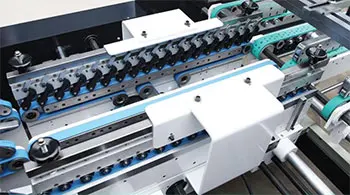 Automatic Wenzhou Corrugated Carton Simple Three Point Folder Gluer Box Folding Cartoning Gluing Machine