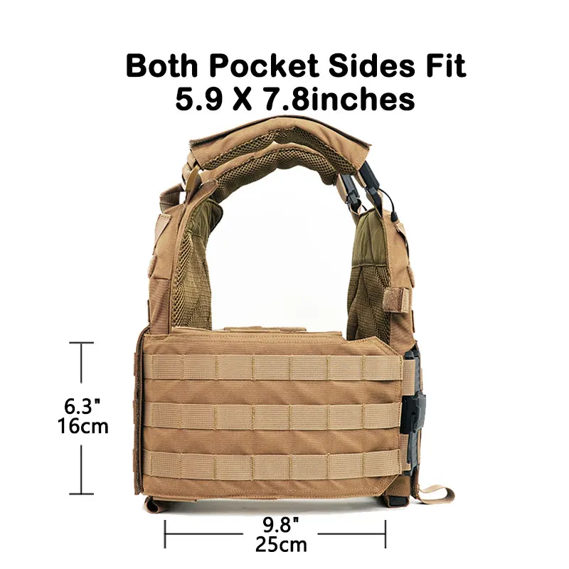 1000D Nylon High Strength Magnet Quick Release Buckle Plate Carrier MOLLE System Combat Tactical Vest