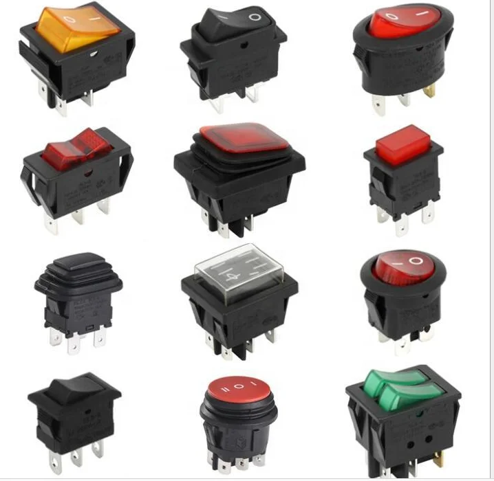 Waterproof 16A 250V 20A 125V AC 6 Pins 3 Position ON Off ON DPST Blue LED Light Illuminated Rocker Toggle Switch Boat Or Car